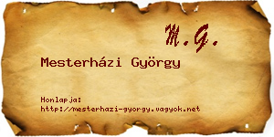 Mesterházi György névjegykártya