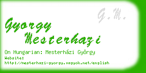 gyorgy mesterhazi business card