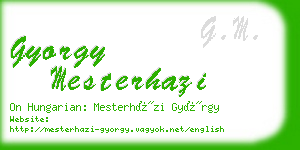 gyorgy mesterhazi business card